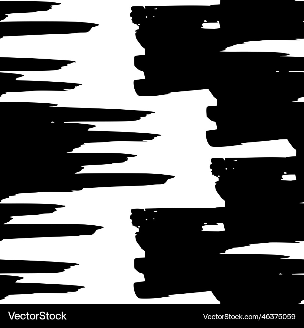 Seamless pattern with black marker scribbles Vector Image