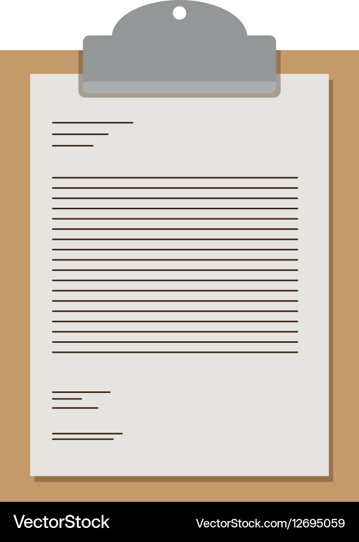Table notepad with sheets and text Vector Image
