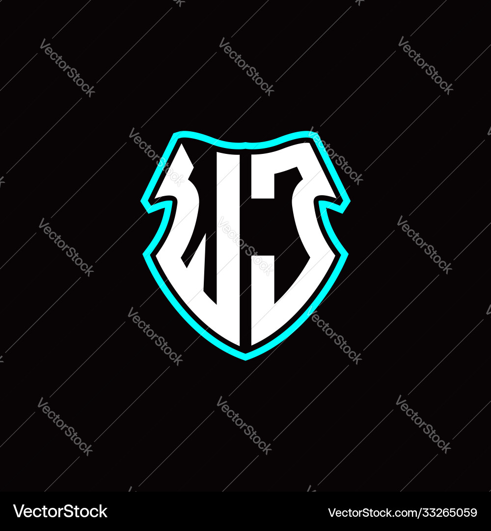 W j initial logo design with a shield shape W j initial logo design with a shield shape vector image