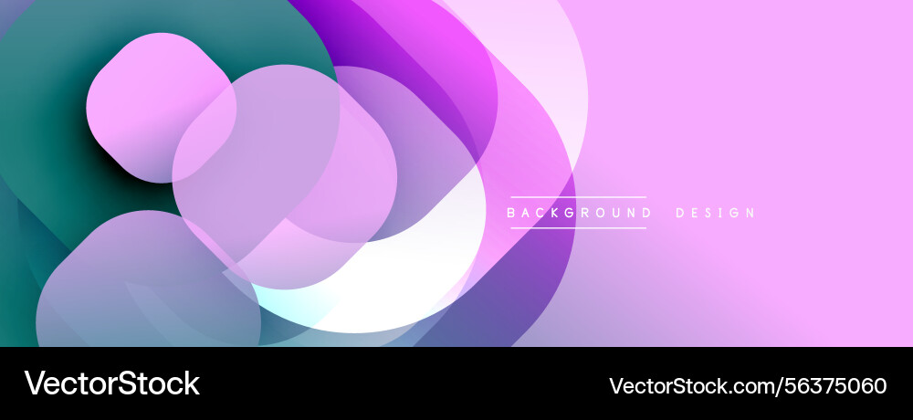 Abstract floral shapes overlap creating soft Vector Image