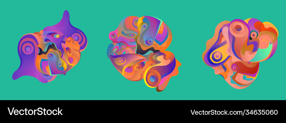 Abstract liquid shape fluid design isolated Vector Image