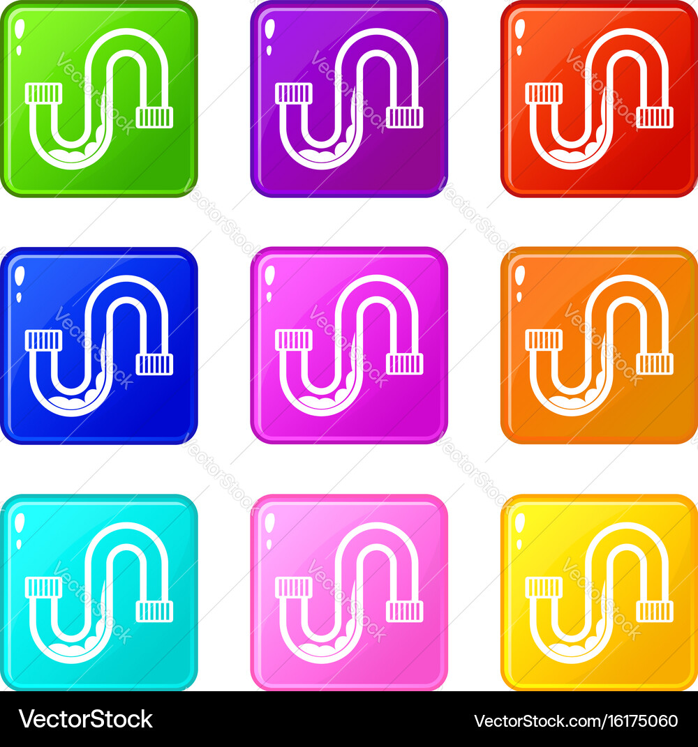 Clog in the pipe set 9 vector image