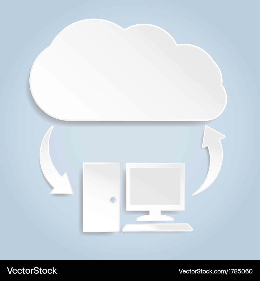 Cloud computing concept Vector Image