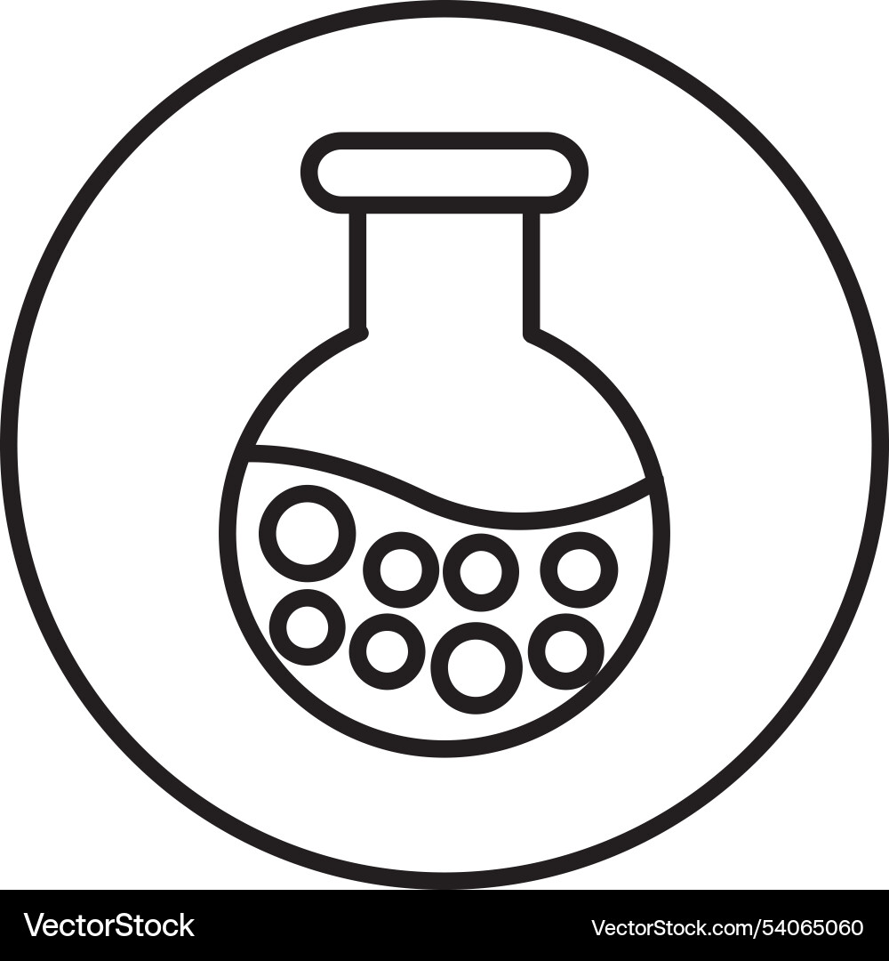 Flasks line icon design vector image