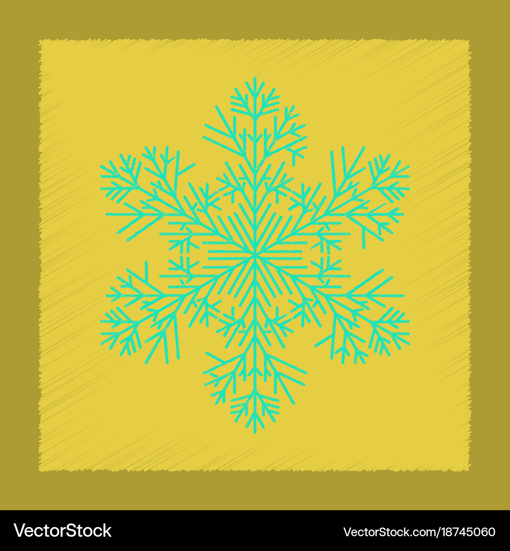 Flat shading style icon snowflake Vector Image
