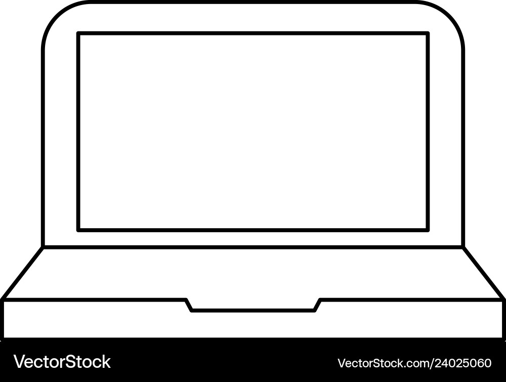 Laptop computer tech Vector Image