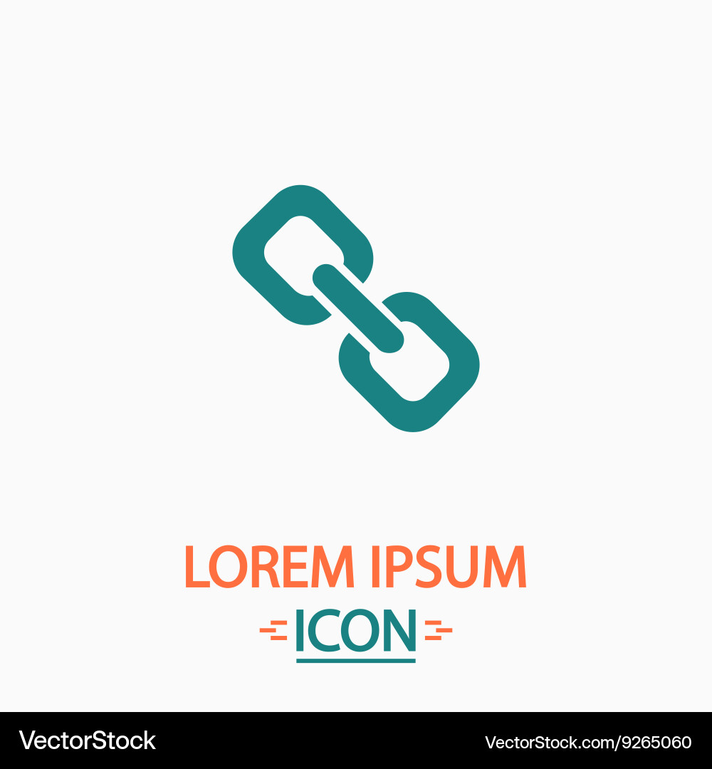 Link computer symbol Link computer symbol vector image