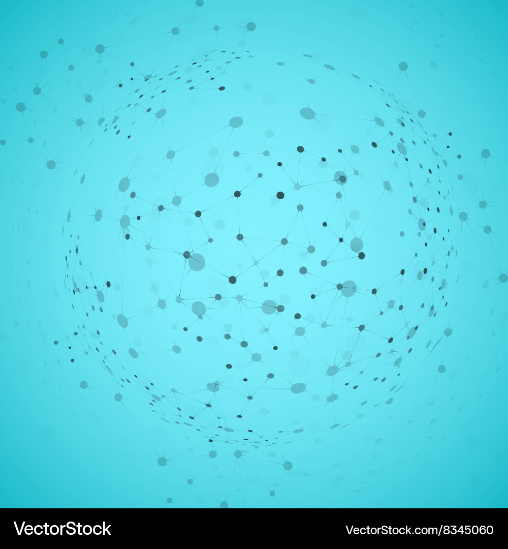 Molecular structure network connection Vector Image