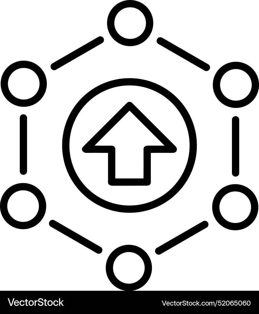 Upload outline icon symbol image Upload outline icon symbol image Vector Image