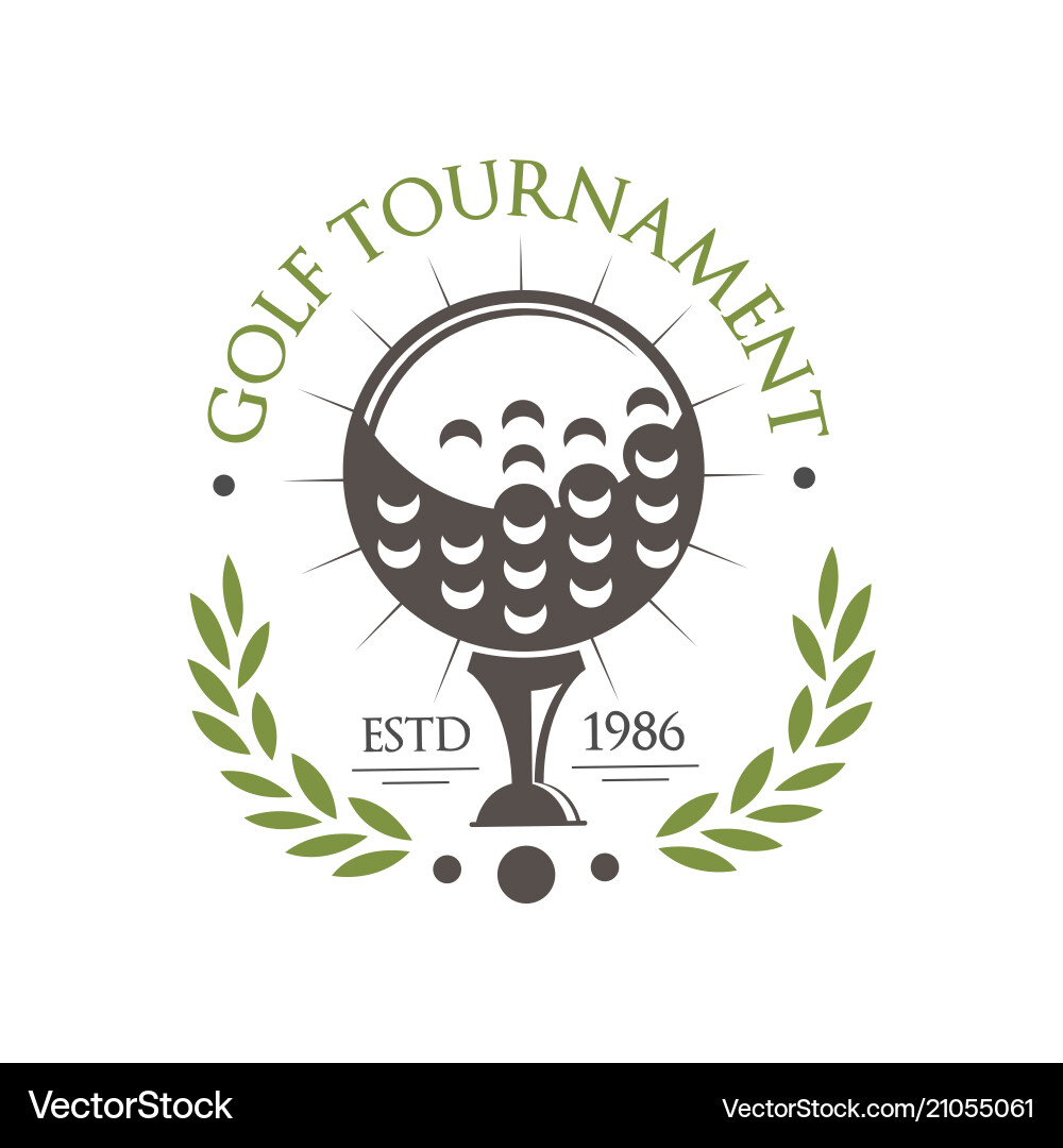 1986 Golf Tournament Logo vector image
