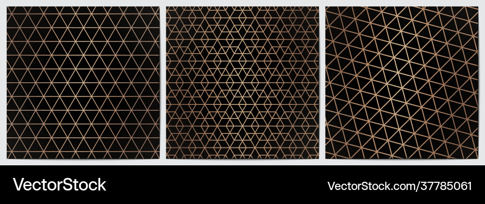Abstract Gold Triangle Pattern vector image