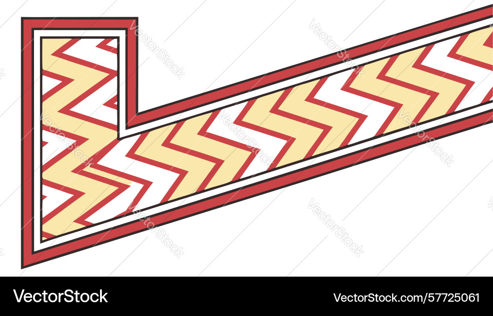 Abstract jagged zigzag pattern border in earthy vector image