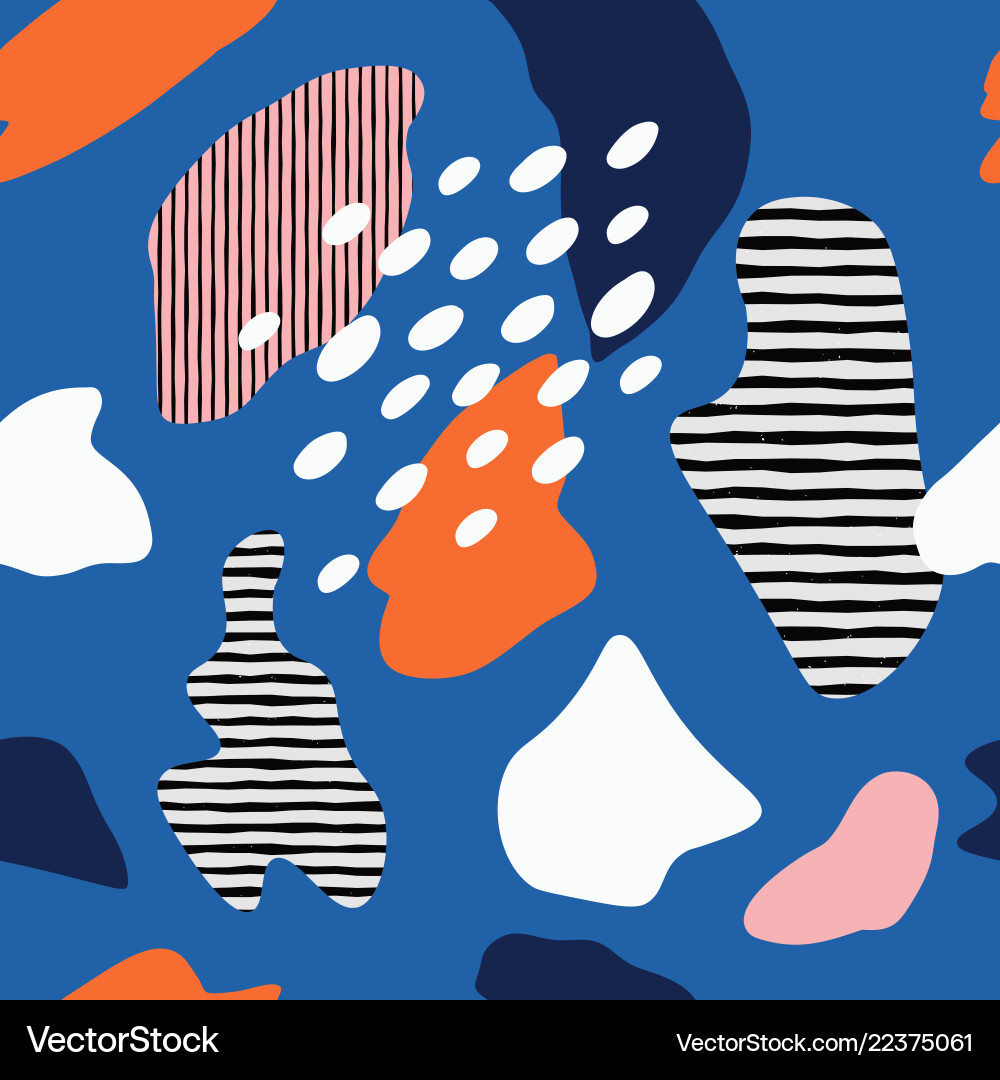 Abstract Memphis Pattern vector image