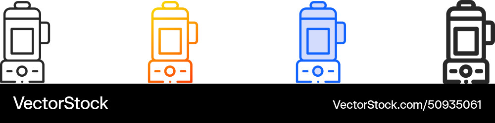 Blender iconthin linear gradient blue stroke Vector Image