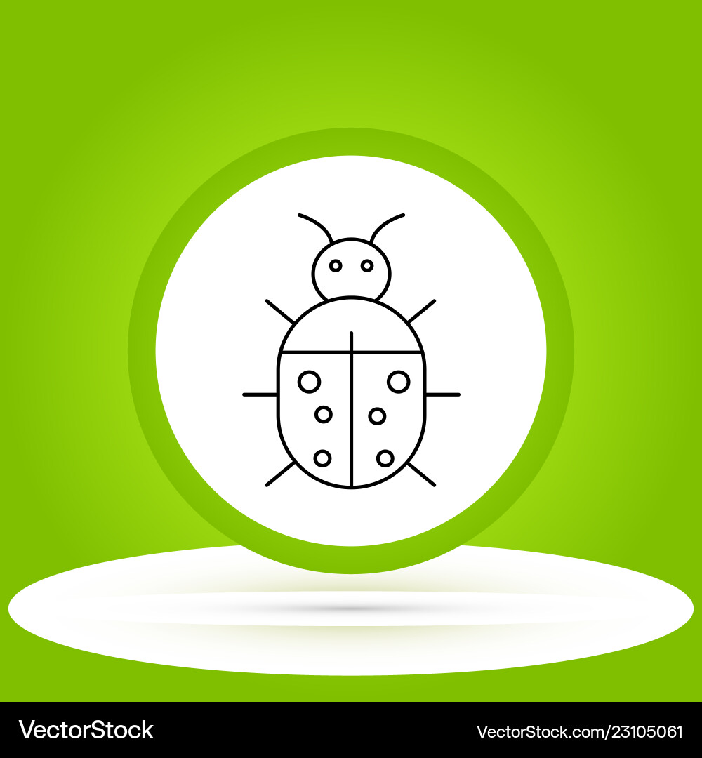 Bug icon in creative design with elements Vector Image
