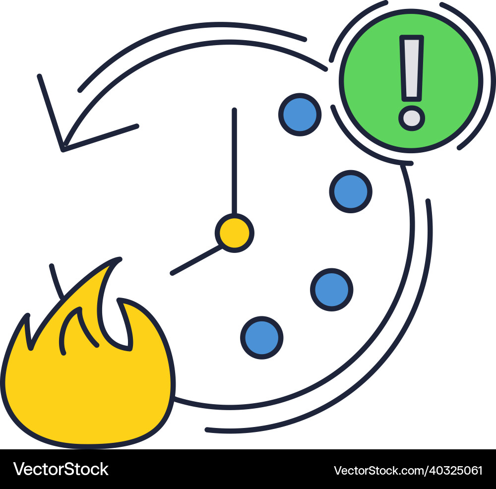 Deadline time icon clock hour timer vector image