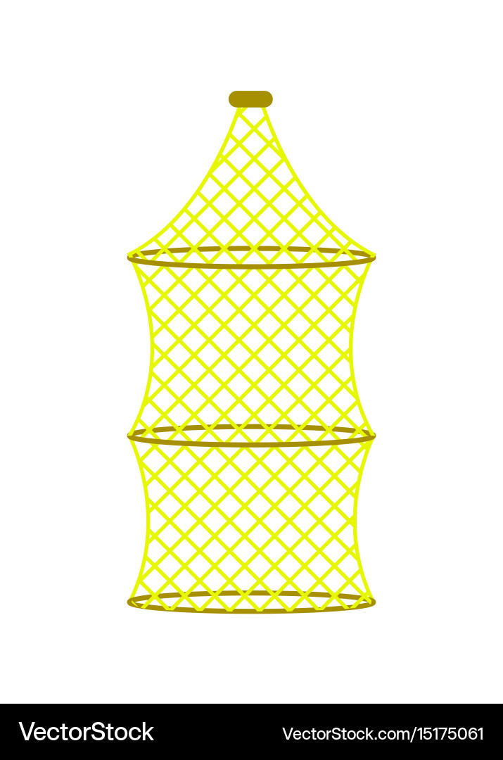 Fishing net icon in flat style Vector Image