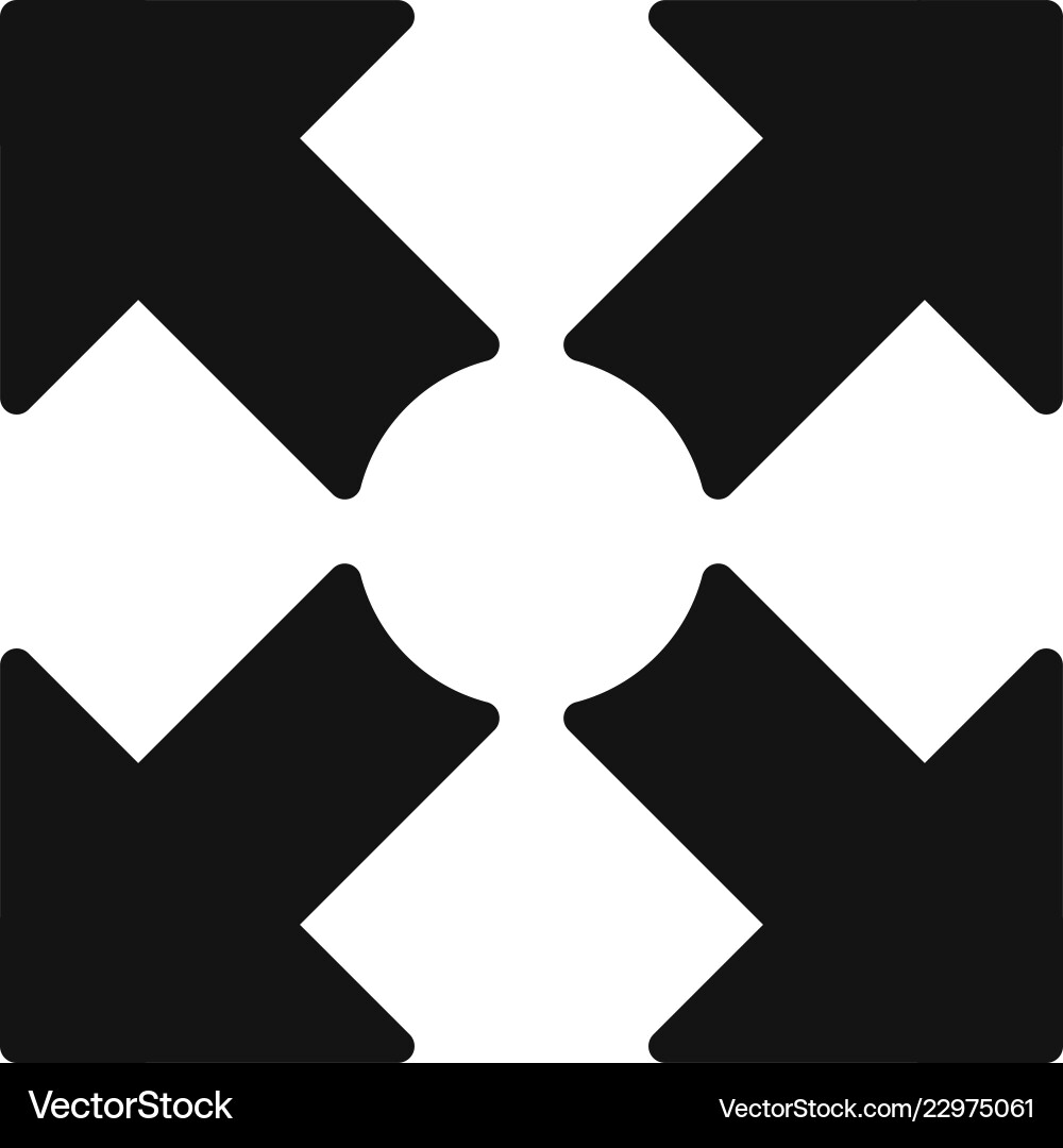 Fullscreen icon Vector Image