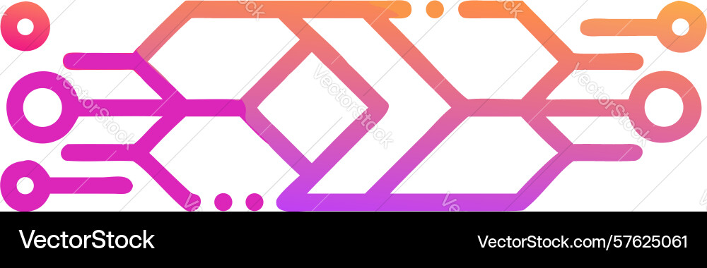 Geometric data network icon abstract tech vector image