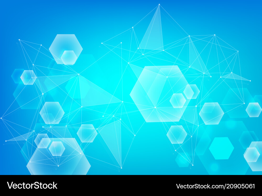 Hexagonal abstract background big data Hexagonal abstract background big data vector image