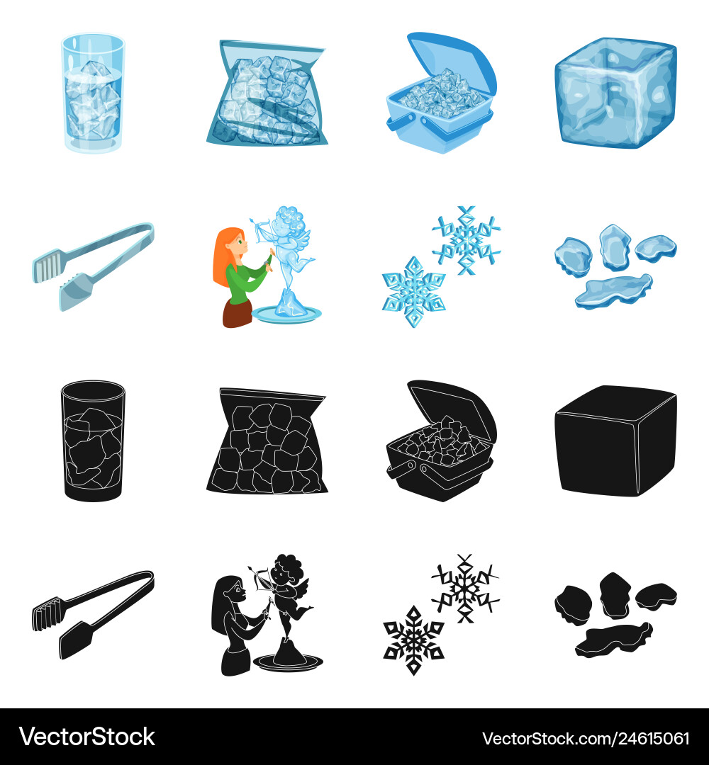 Isolated object of texture and frozen logo Isolated object of texture and frozen logo vector image