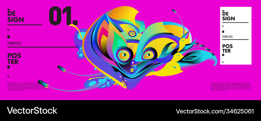 Landing page background template with colorful Vector Image