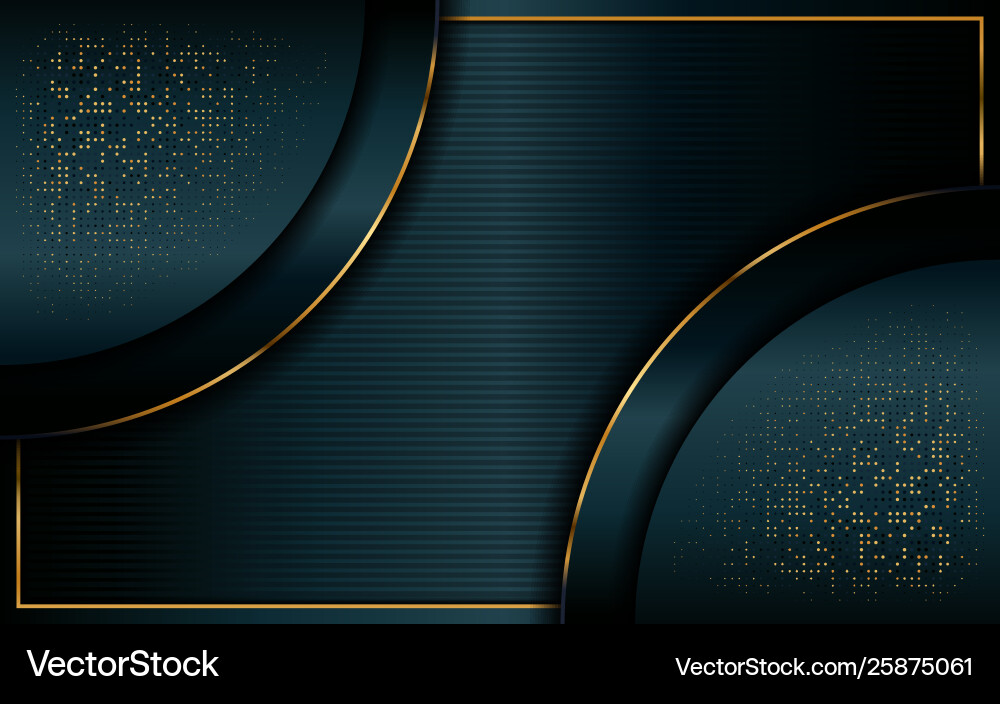 Luxurious dark green overlap layer background Vector Image