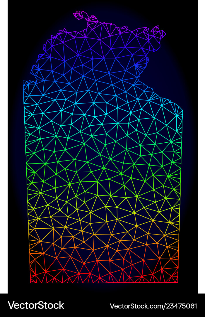 Polygonal 2d spectrum mesh map Polygonal 2d spectrum mesh map vector image
