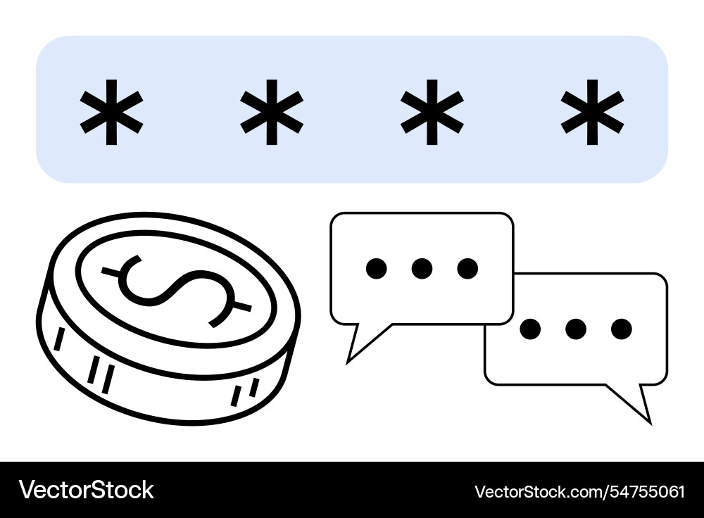 Secure online transactions password protection Secure online transactions password protection vector image
