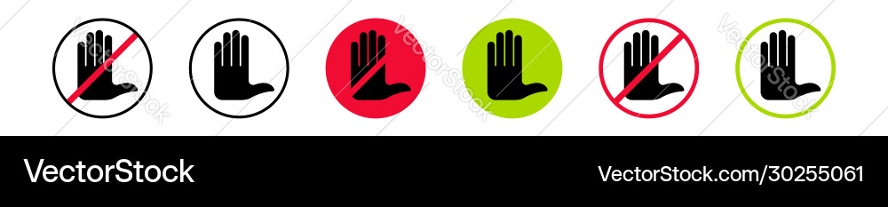 Set gesture touch Set gesture touch Vector Image