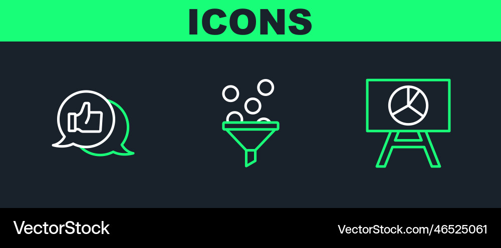 Set line board with graph chart customer product Set line board with graph chart customer product Vector Image