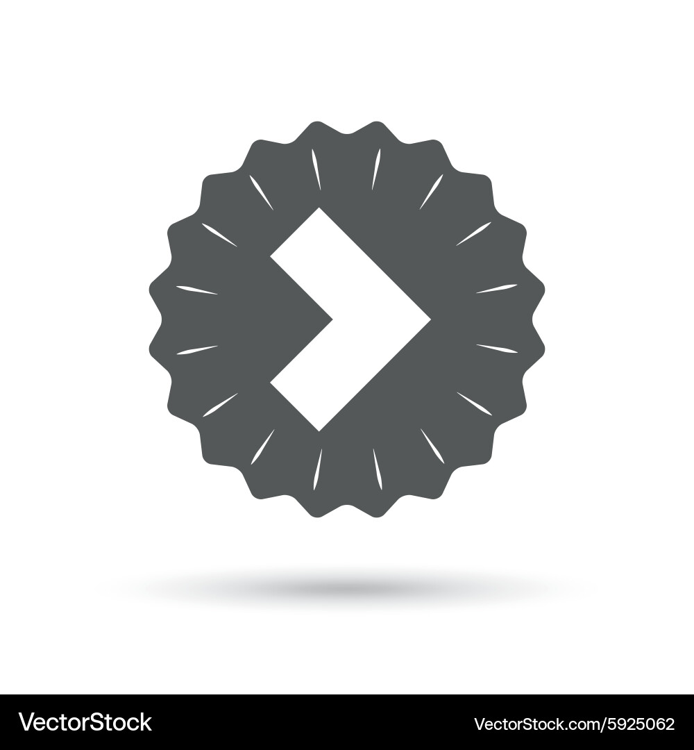 Arrow sign icon next button navigation symbol vector image