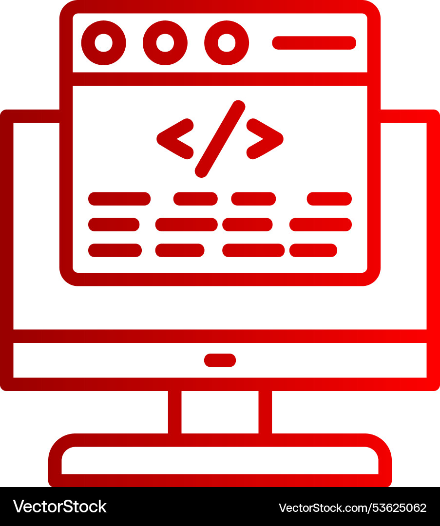 Codezeile Gradientensymbol vektorbild
