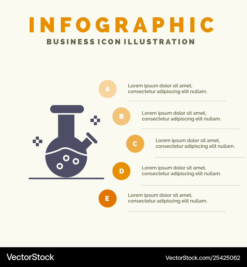 Demo flask lab potion solid icon infographics 5 Demo flask lab potion solid icon infographics 5 Vector Image
