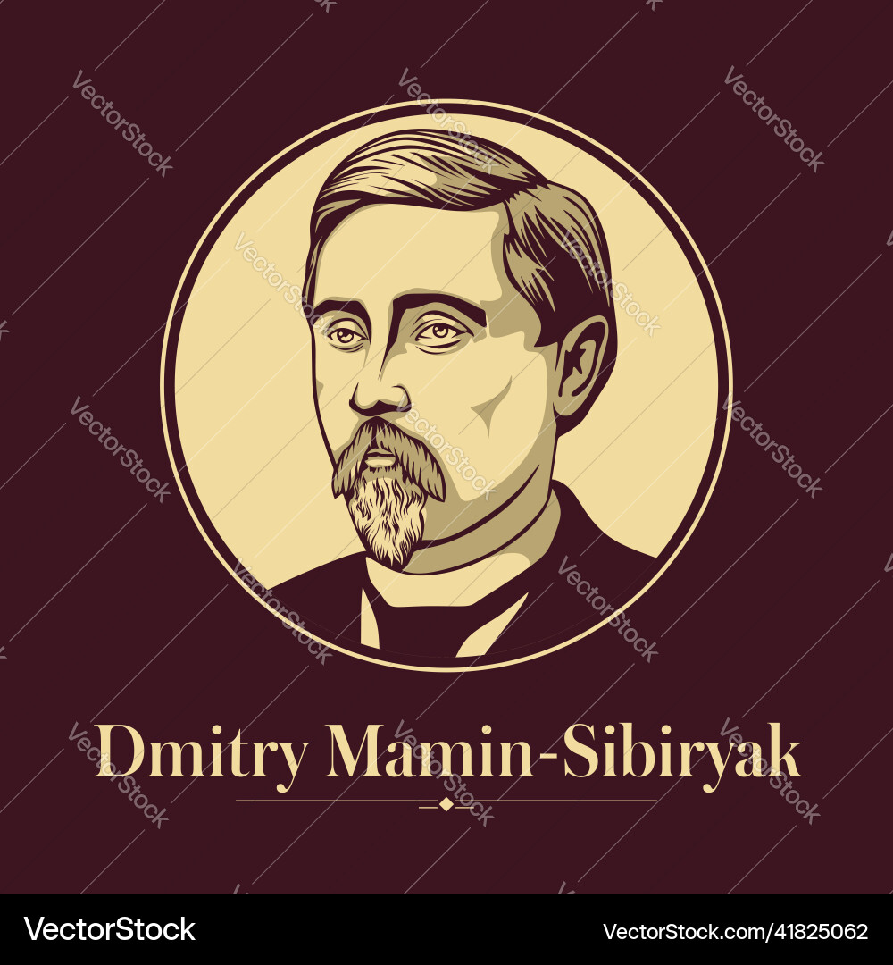 Dmitry mamin-sibiryak war ein russischer Autor Dmitry mamin-sibiryak war ein russischer Autor Vektorbild