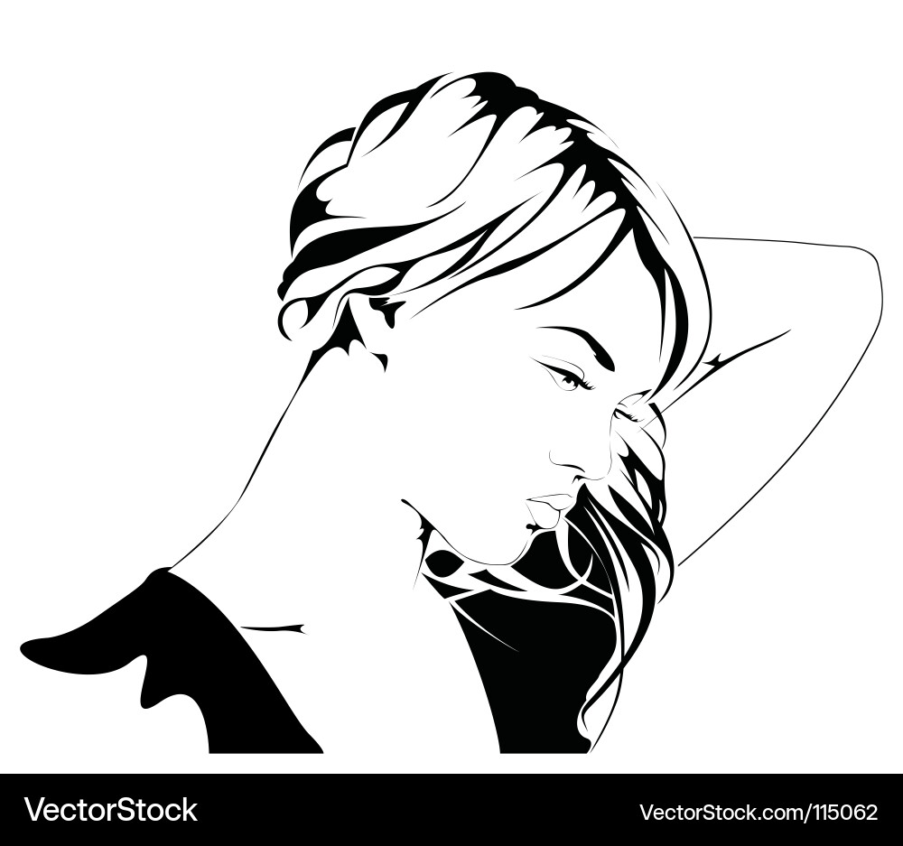 Female Silhouette vector image