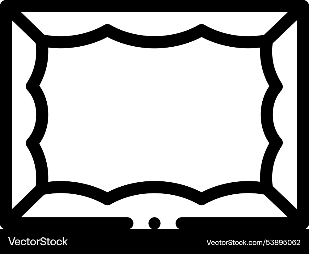 Frame icon thin linear style design isolated Frame icon thin linear style design isolated vector image
