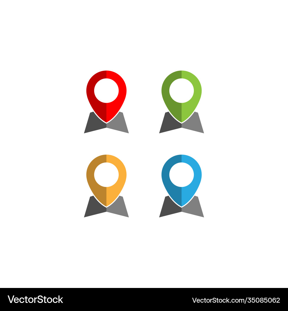 Map location pointer navigation pin sign isolated vector image