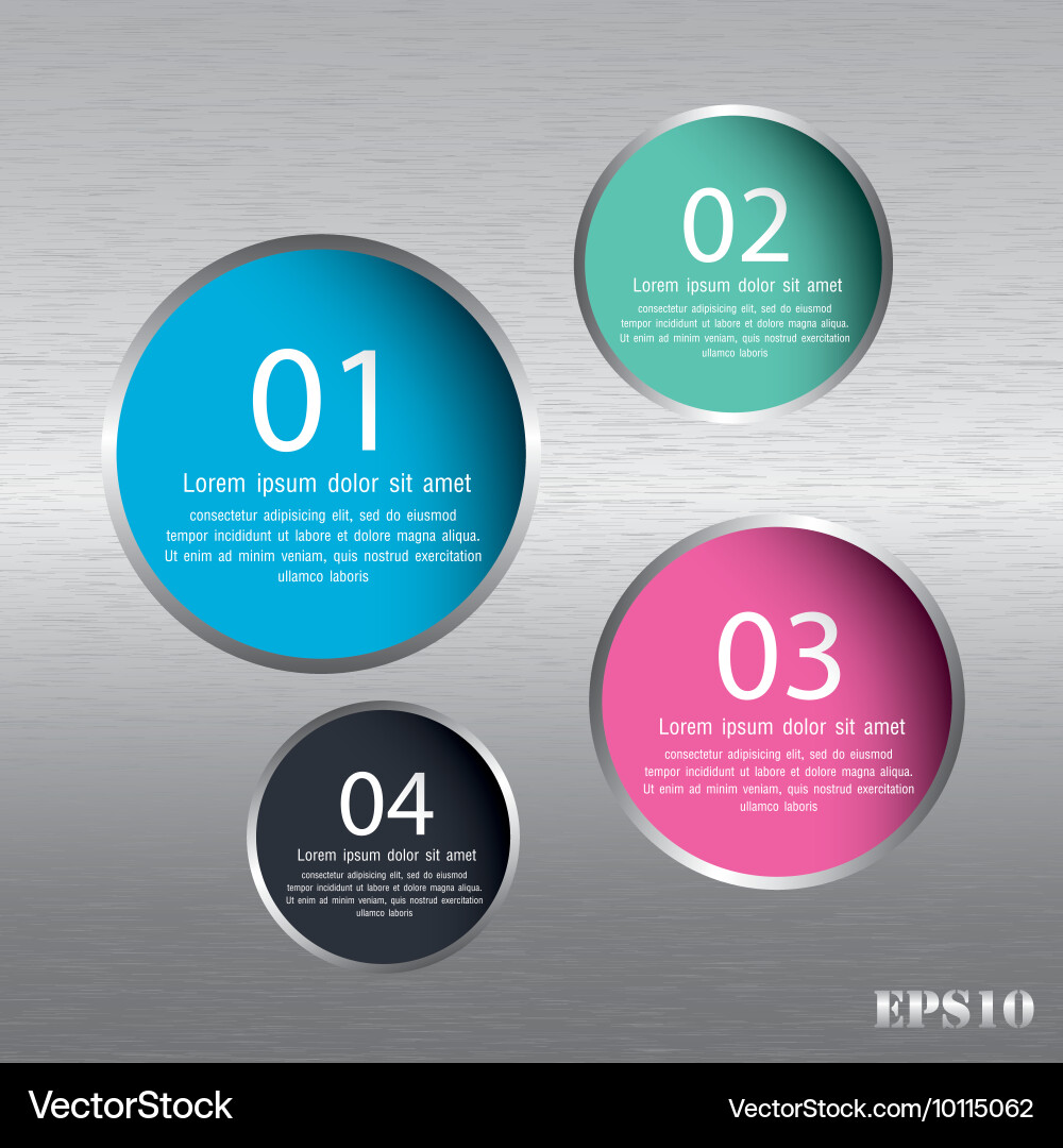 Modern circle can be used for workflow layout Vector Image