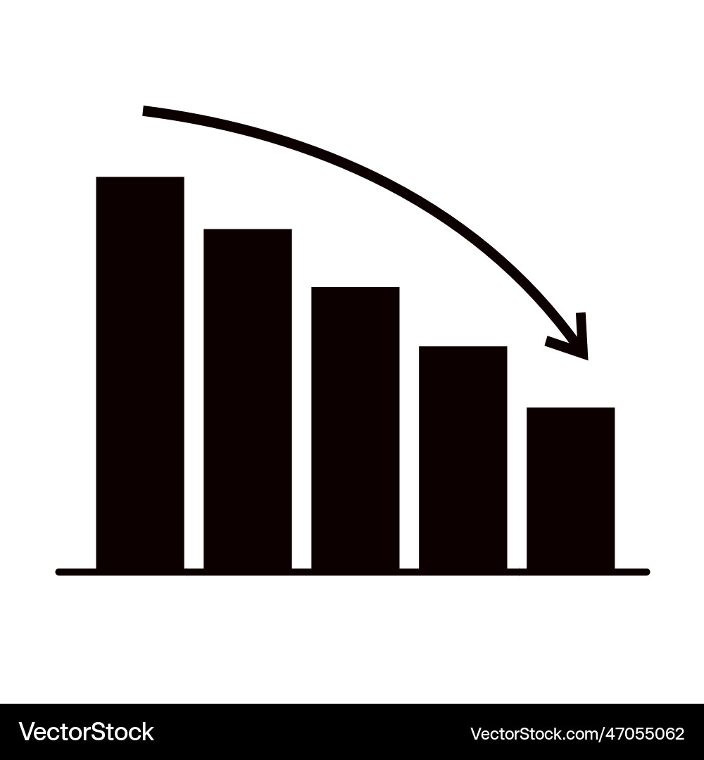 Negative graph color flat style Vector Image