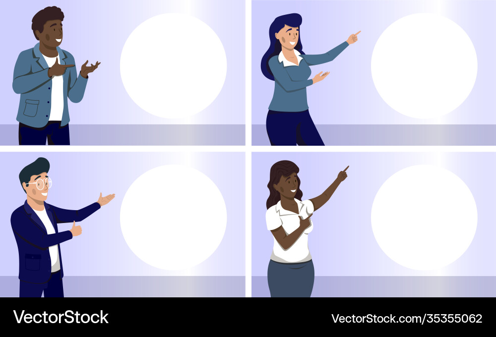 Presenting and showing your text or product Presenting and showing your text or product vector image