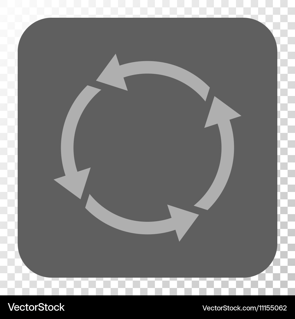 Recycle rounded square button Vector Image