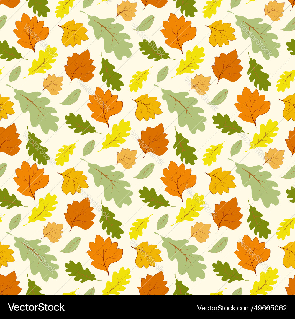 Seamless pattern with falling maple leaves Seamless pattern with falling maple leaves Vector Image