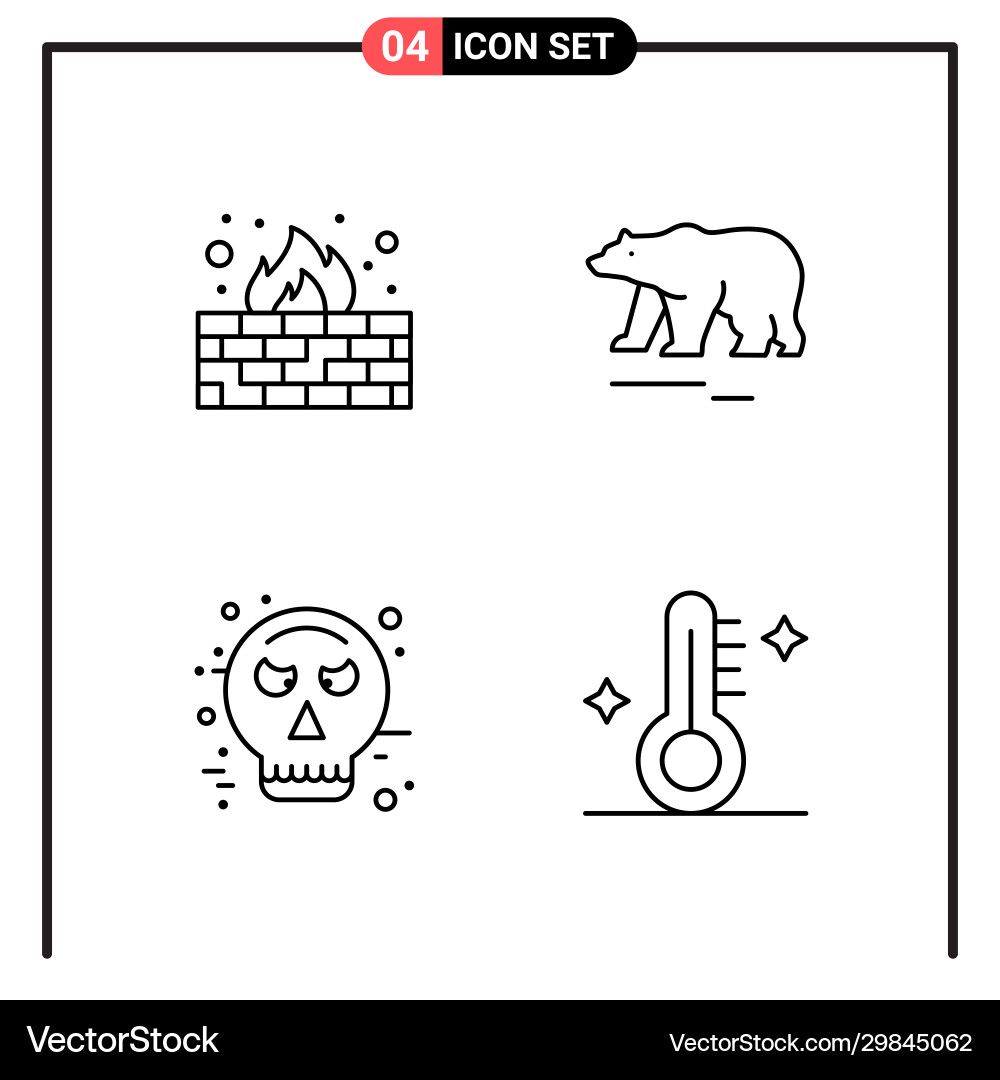 Set 4 line style icons for web and mobile Set 4 line style icons for web and mobile Vector Image