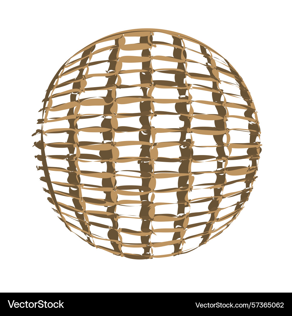 Sphere grid pattern globe mesh structure round vector image