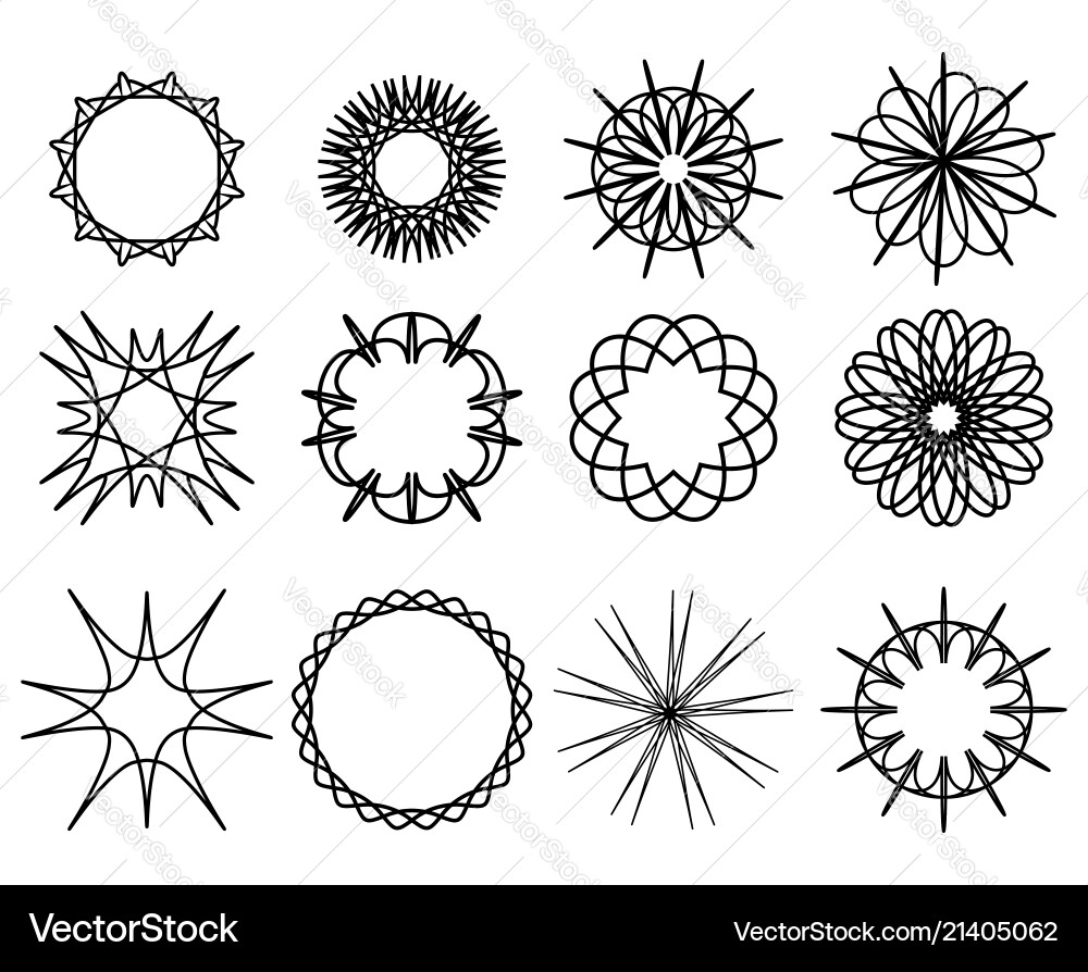 Spirograph Pattern - Circular Swirls vector image