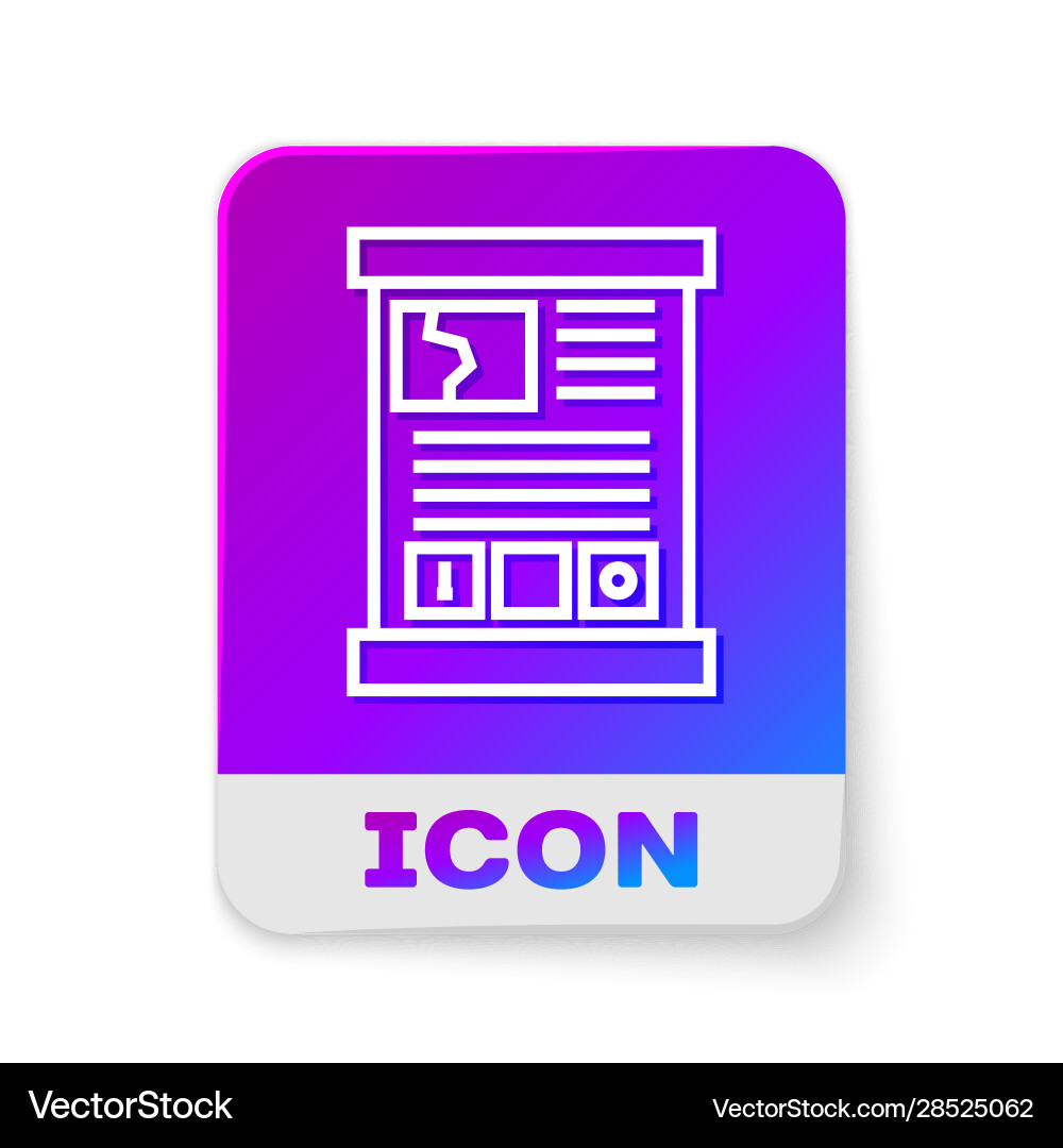 White line game guide icon isolated on White line game guide icon isolated on Vector Image