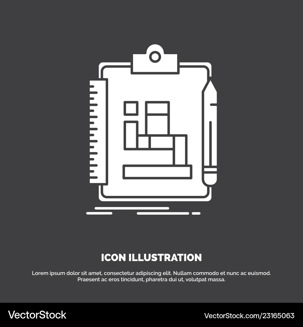 Algorithm process scheme work workflow icon glyph Vector Image