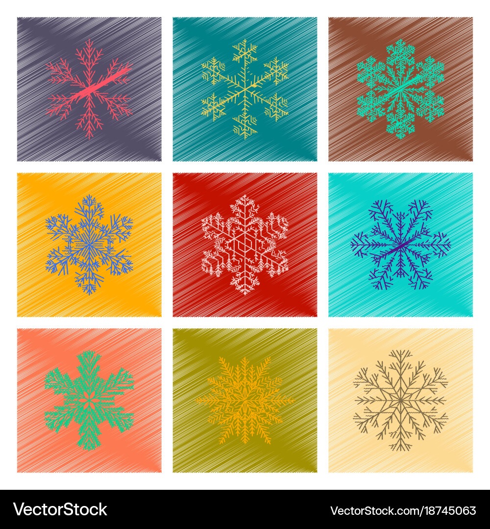 Assembly flat shading style snowflake Vector Image