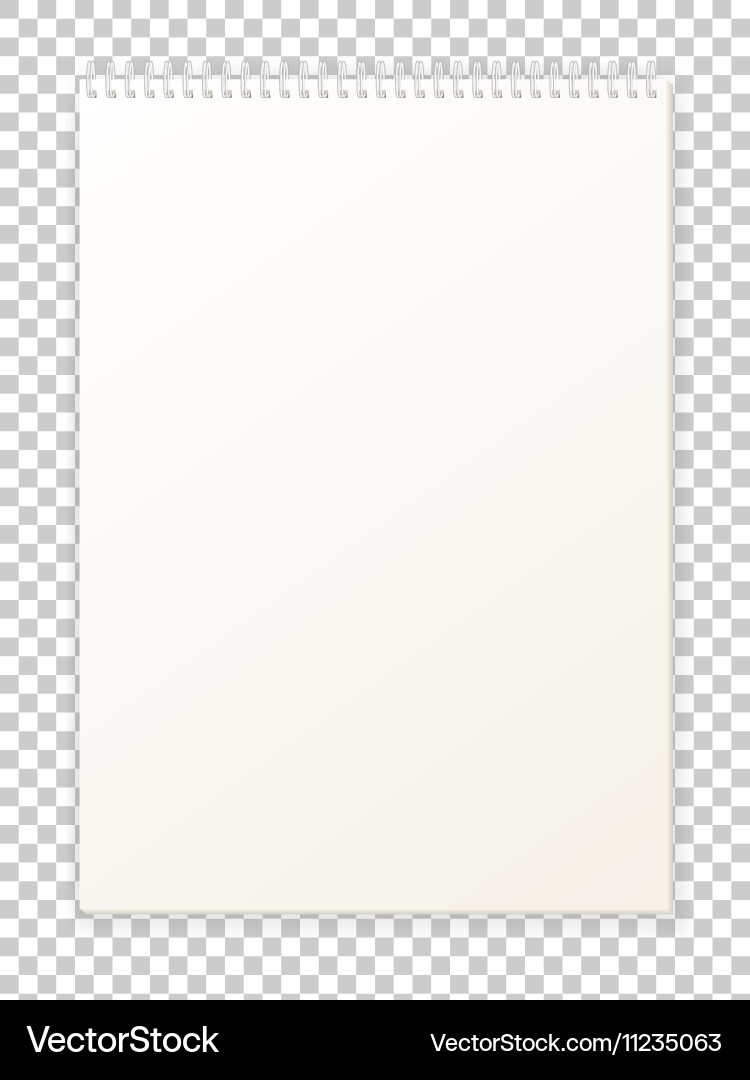 Blank empty album notepad format a4 for drawing vector image